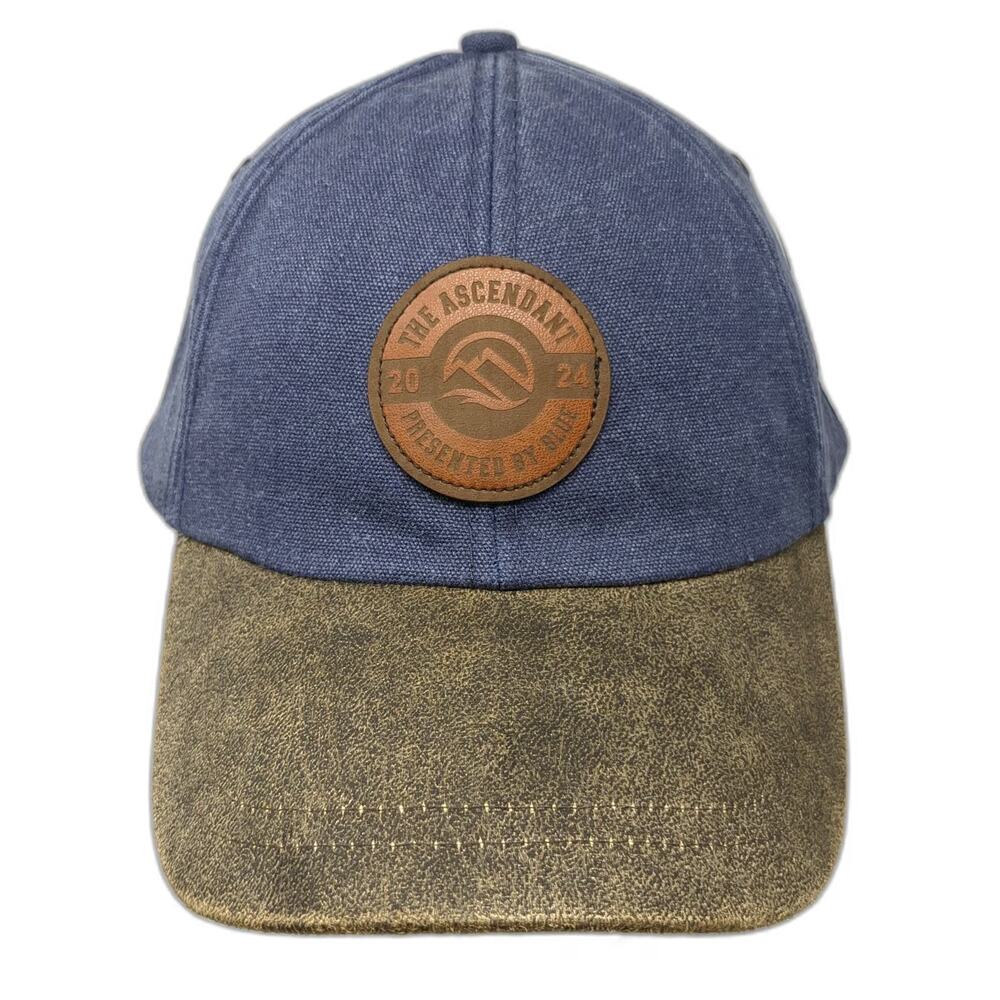 Ouray Baseball Cap Blue One Size The Ascendant 2024 Leather Patch Slideback Hat